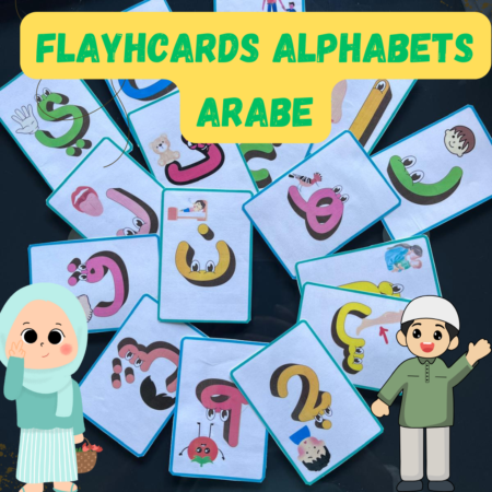 Cartes d'alphabet arabe pour enfants 3 à 6 ans الحروف الأبجدية للأطفال